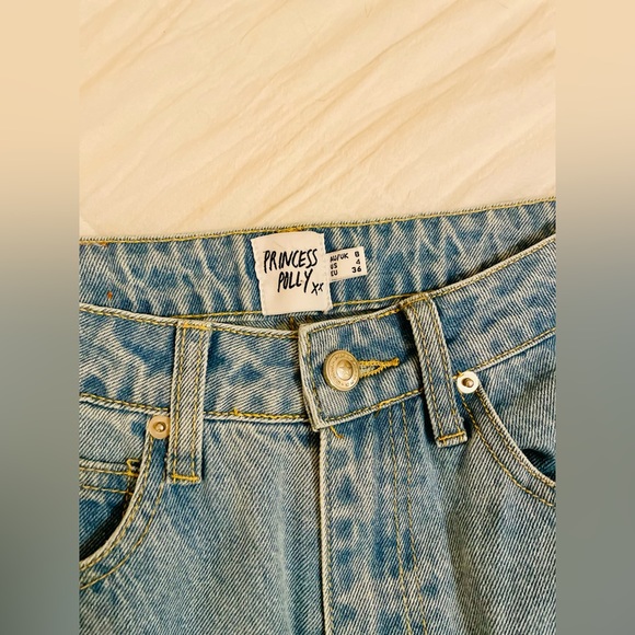 Princess Polly Mom Jeans - 80’s Distressed Blue Jeans - Picture 7 of 8